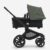 Forest green sun canopy, midnight black fabrics, black chassis