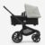 Misty white sun canopy, midnight black fabrics, black chassis