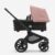 Morning pink sun canopy, midnight black fabrics, black chassis
